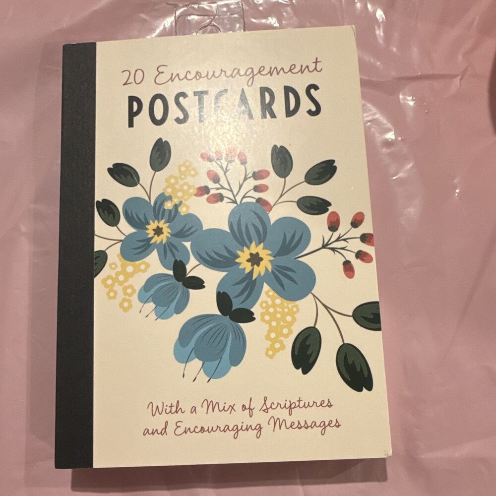 DaySpring 20 Encouragement Scripture Postcards, Flat Card, Floral Multicolor